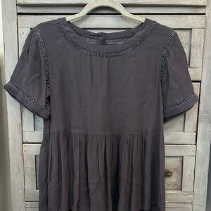 LOFT Charcoal Short Sleeve Women's Top